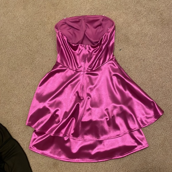 Purple strapless homecoming/prom dress - Picture 3 of 3
